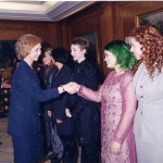 Con SM la Reina Dna Sofia, Recepcion en el Palacio de la Zarzuela, 2000