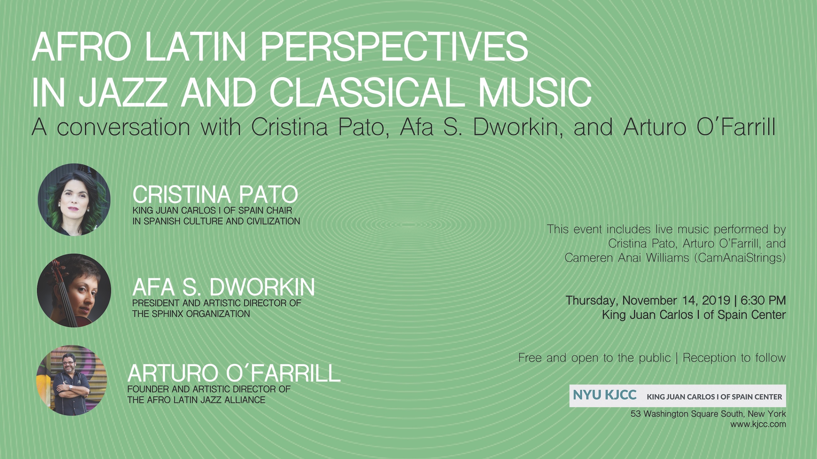 Afro Latin Perspectives in Jazz and Classical Music – KJCC at NYU